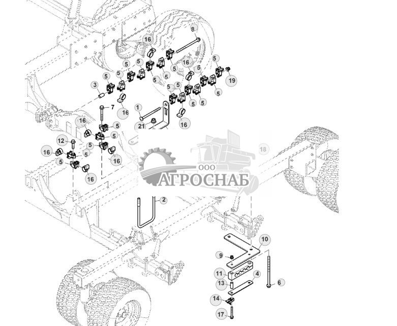 Brackets, Inner Wing Fold Hoses, 50', LH Illustrated (775101 - ) - ST904052 104.jpg